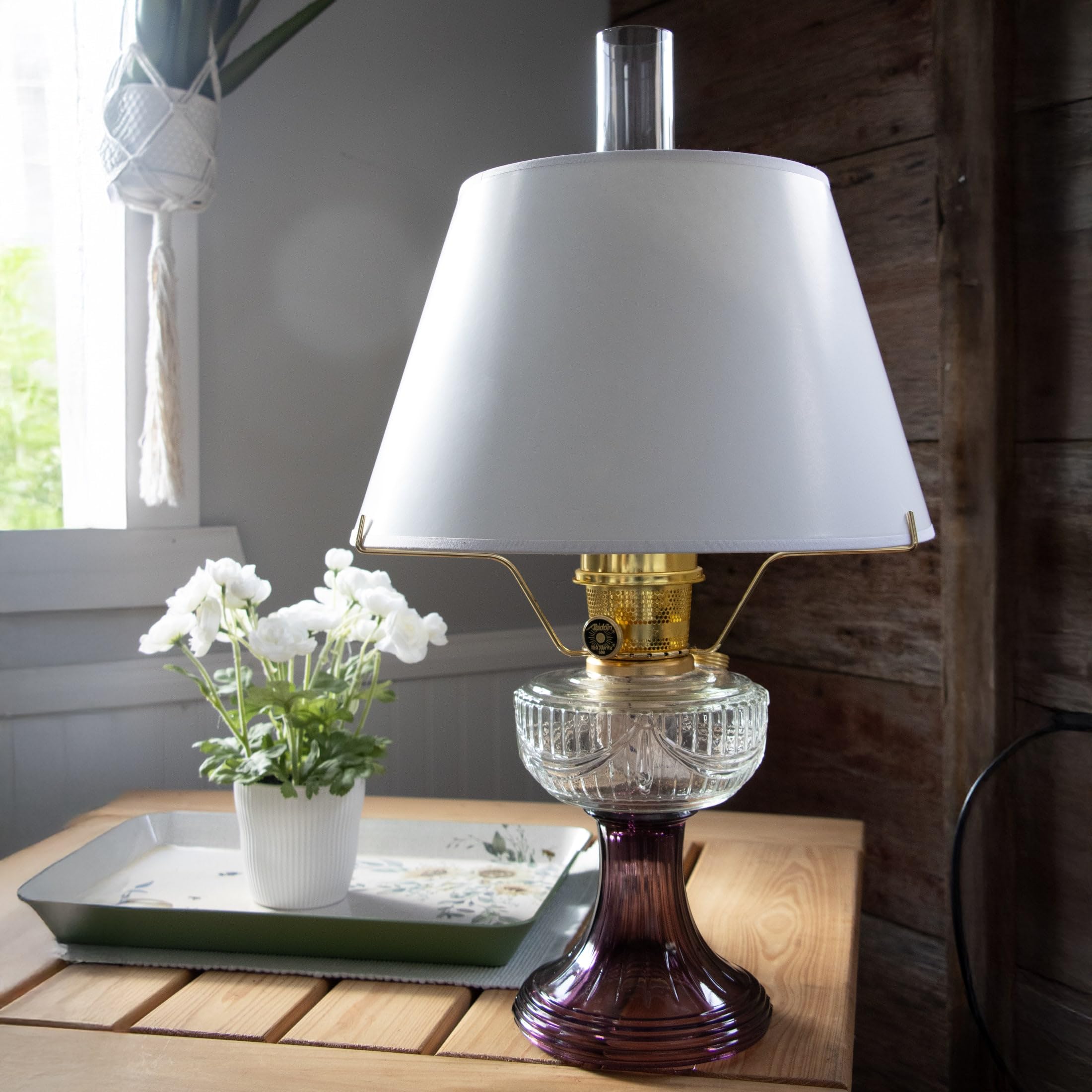 Amazon.com: Aladdin Parchment Oil Lamp Shade, 14 inch Base Fitter
